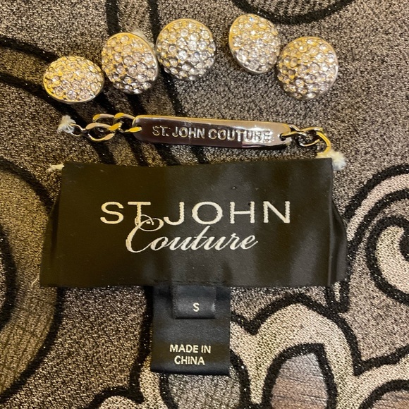 St. John Couture Rhinestone Buttons and Tags Replacements. - Picture 2 of 5